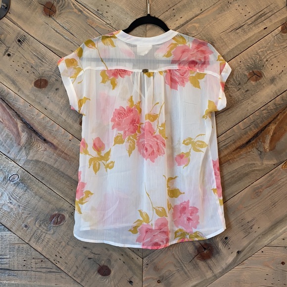 Quicksilver Sheer Floral Blouse XS - Picture 4 of 6